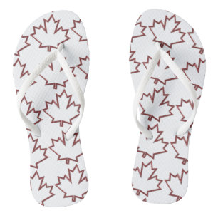 Tongs Feuilles à feuilles d'érable canadiennes