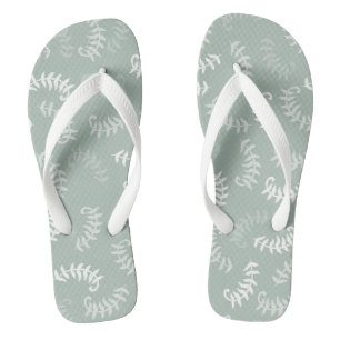 Tongs Feuilles botaniques verts turquoises