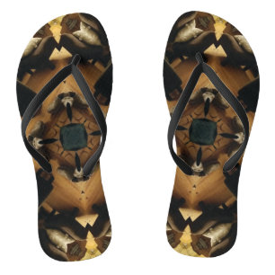 Tongs Feuilles Brown personnalisées