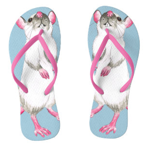 Tongs Feuilles d'art de rat himalayen