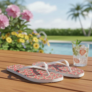 Tongs Feuilles de fraises