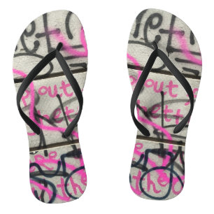 Tongs Feuilles de style Graffiti urbain