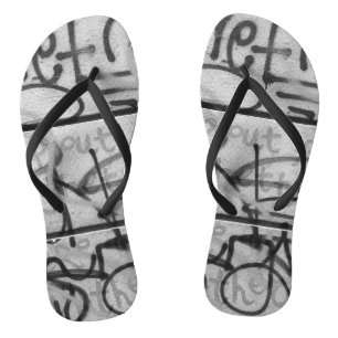 Tongs Feuilles de style Graffiti urbain