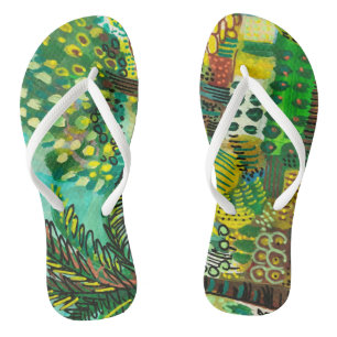 Tongs Feuilles pour les vacances d'été