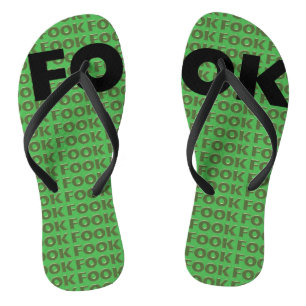 Tongs Feuilles vert pâle