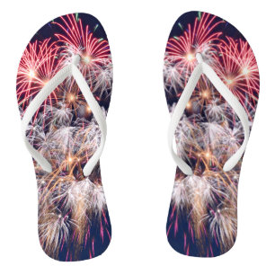 Tongs Feux d'artifice 4 juillet fête de l'Indépendance