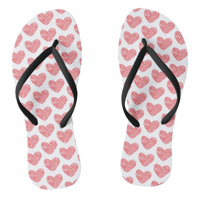 Tongs Fil Coeur & Tricot Aiguilles Artisanat (Semelle)