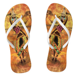 Tongs Fille africaine - Dessin