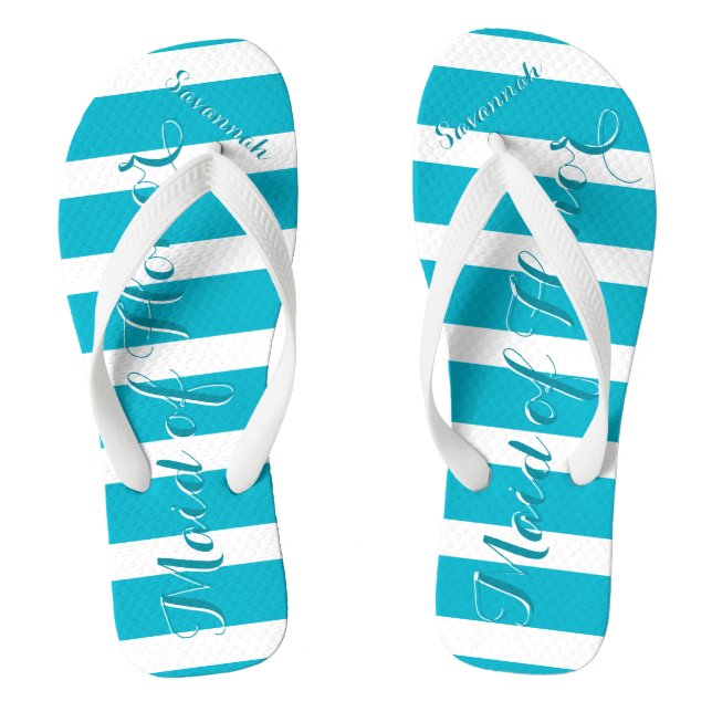 Tongs Fille d'honneur Aqua ou toute couleur (Semelle)