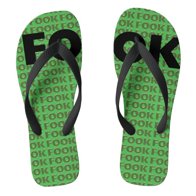 Tongs Flacons larges verts pâles (Semelle)