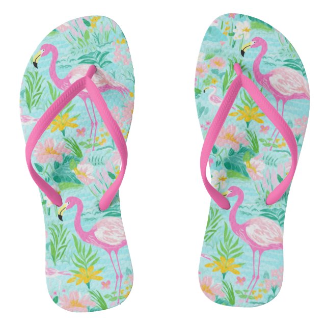 Tongs Flamant rose d'été de Preppy (Semelle)