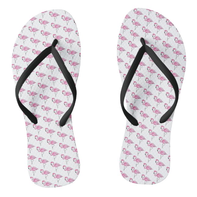 Tongs Flamant rose rose tropical (Semelle)
