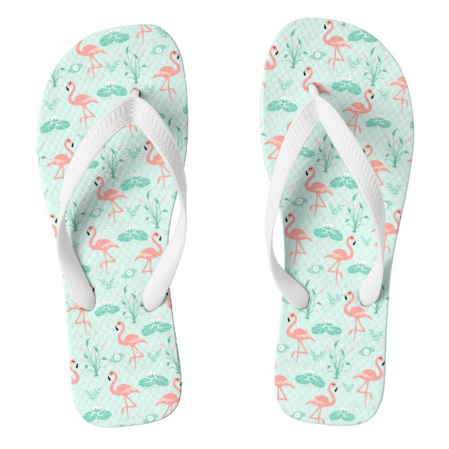 Tongs Flamants roses vert rose Oiseaux tropicaux tendanc (Semelle)