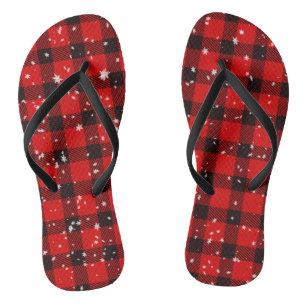 Tongs Flammes de neige Plaid Buffalo