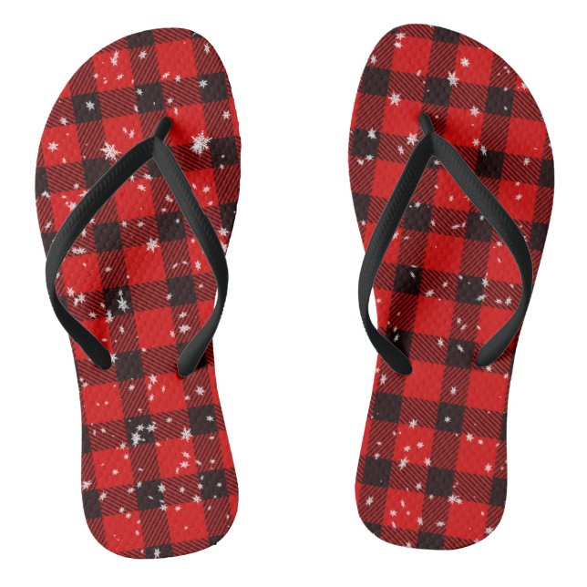 Tongs Flammes de neige Plaid Buffalo (Semelle)