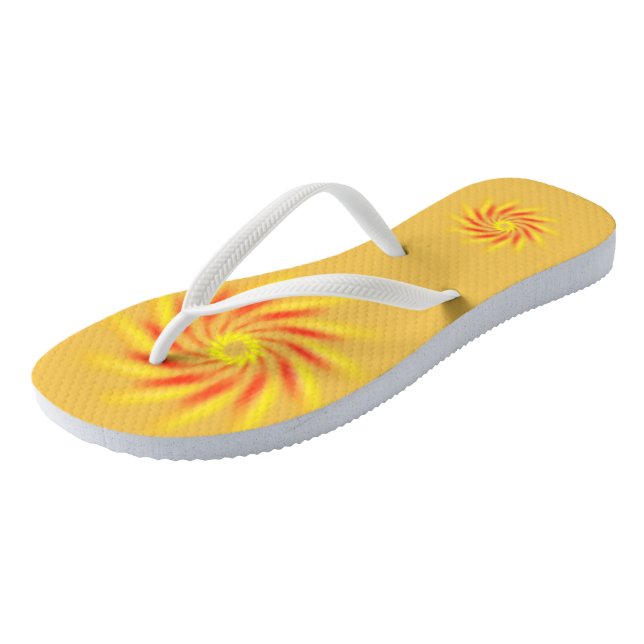 Tongs Flèches - Roue rouge et jaune (Incliné)