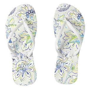 Tongs Fleur Bleu de Bohême