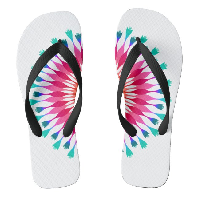 Tongs Fleur de lotus blanc/rose (Semelle)