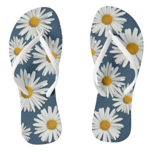 Tongs Fleur de marguerite blanche hippie - Mode tendance