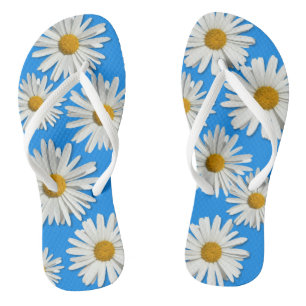Tongs Fleur de marguerite blanche hippie - Mode tendance