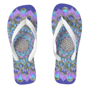 Tongs Fleur de Vie - Mandala de style indien 2