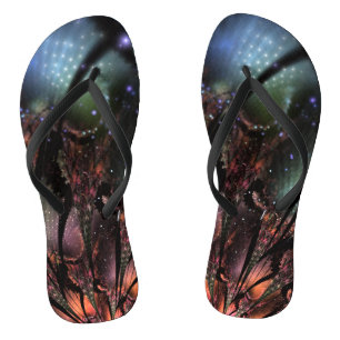 Tongs Fleur imaginaire fractale douce et tendresse
