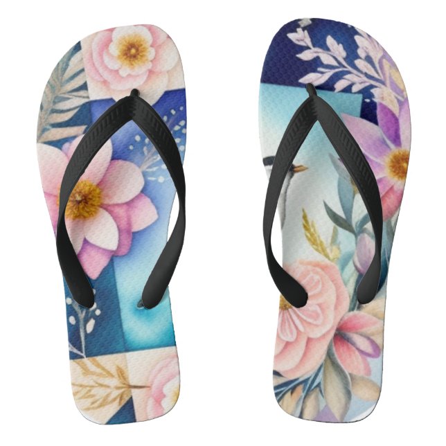 Tongs Fleur & Oiseau  (Semelle)