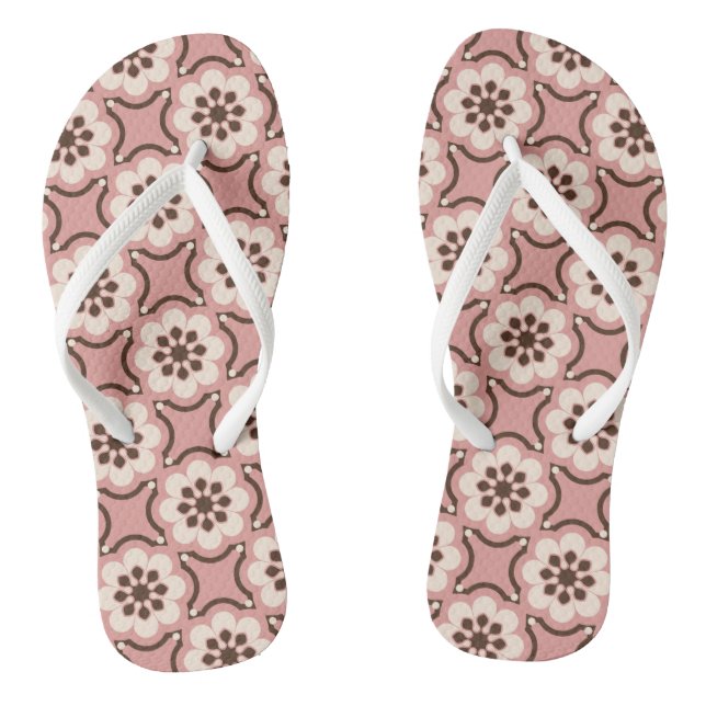 Tongs Fleur rose (Semelle)