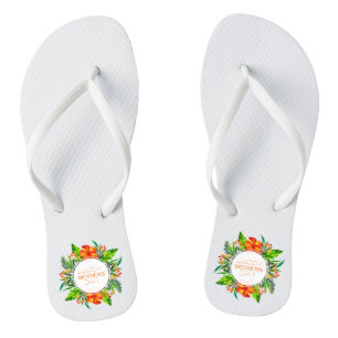 Tongs Fleur tropicale Bonne fête des mères   Retourner l