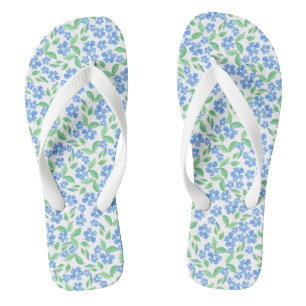 Tongs Fleurs blanches assez écervelées de bigorneau de
