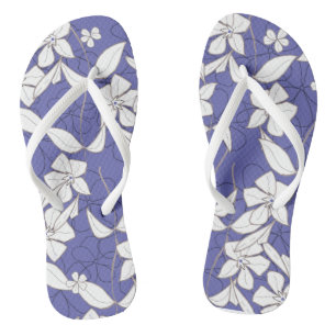 Tongs Fleurs blanches sur la boucle