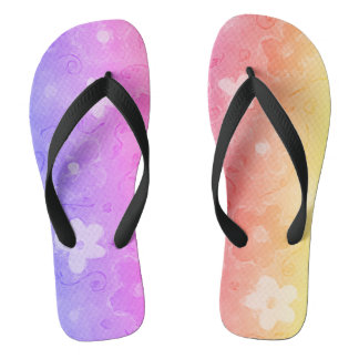 Tongs Fleurs colorées défraîchies