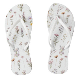 Tongs Fleurs colorées, Fleurs sauvages, Fleurs de Jardin