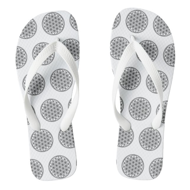 Tongs FLEURS DE VIE - Symbole de géométrie sacrée plan 1 (Semelle)