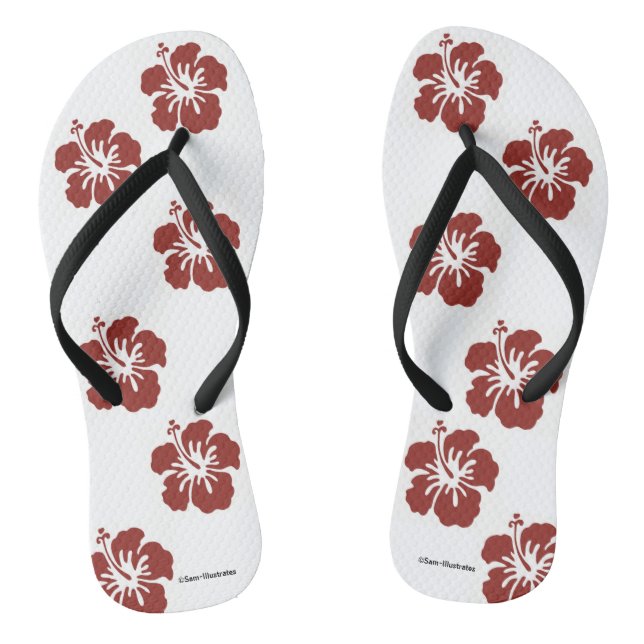 Tongs Fleurs d'Hibiscus Flip Flops (Semelle)