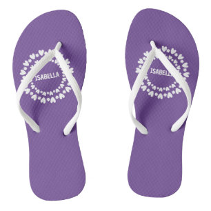 Tongs Fleurs et cœurs nom