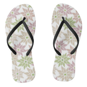 Tongs Fleurs florales Abstraites dessin motif romantique