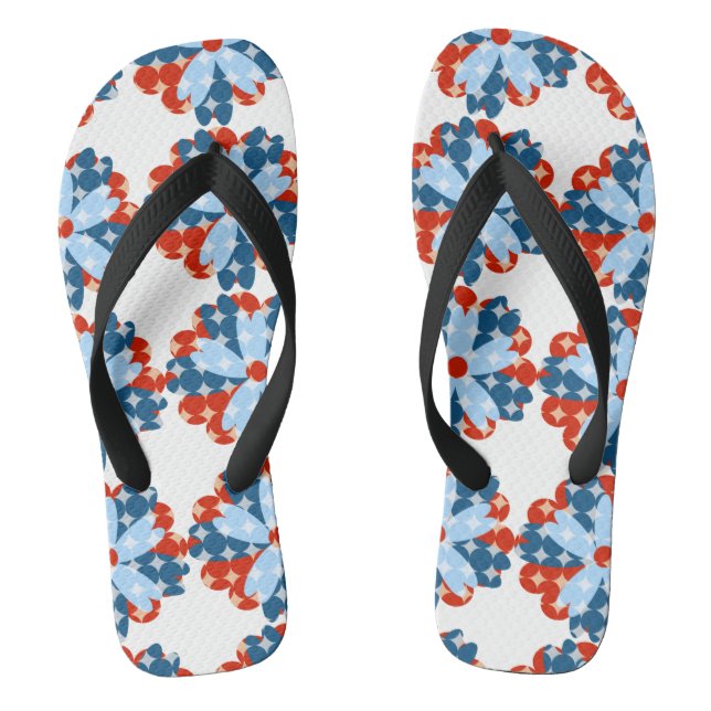 Tongs Fleurs patriotiques mignonnes d'été (Semelle)