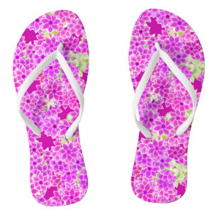 Tongs Fleurs pourpres, lavande et prune, arrière - plan 