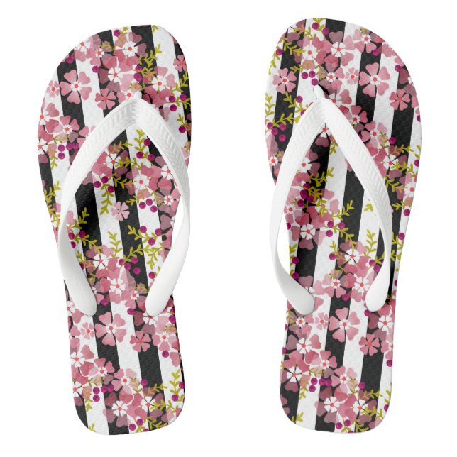 Tongs Fleurs roses (Semelle)