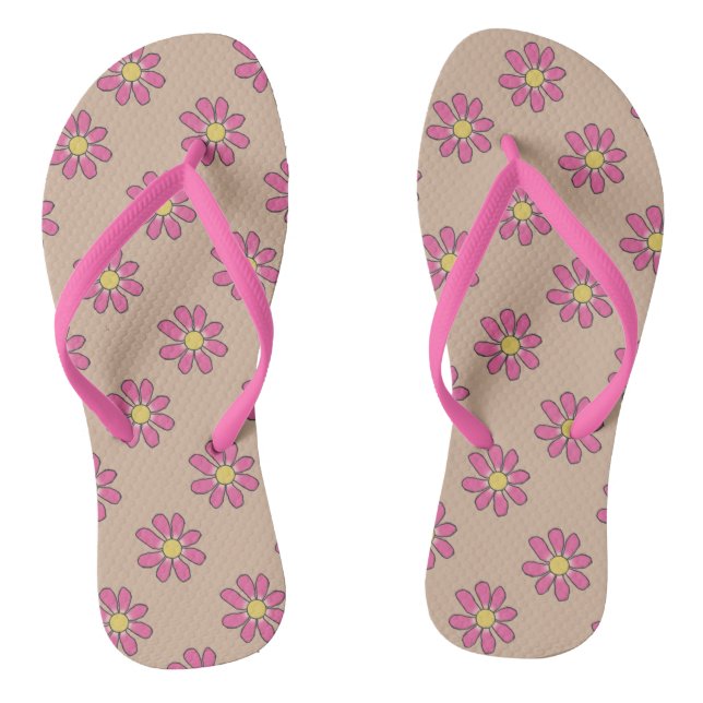 Tongs Fleurs roses (Semelle)
