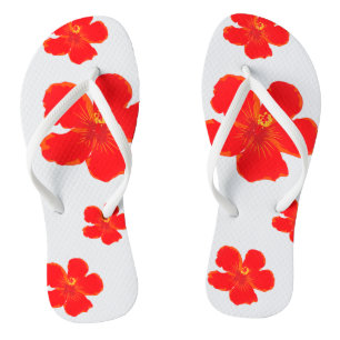 Tongs Fleurs rouges Flip Flops été
