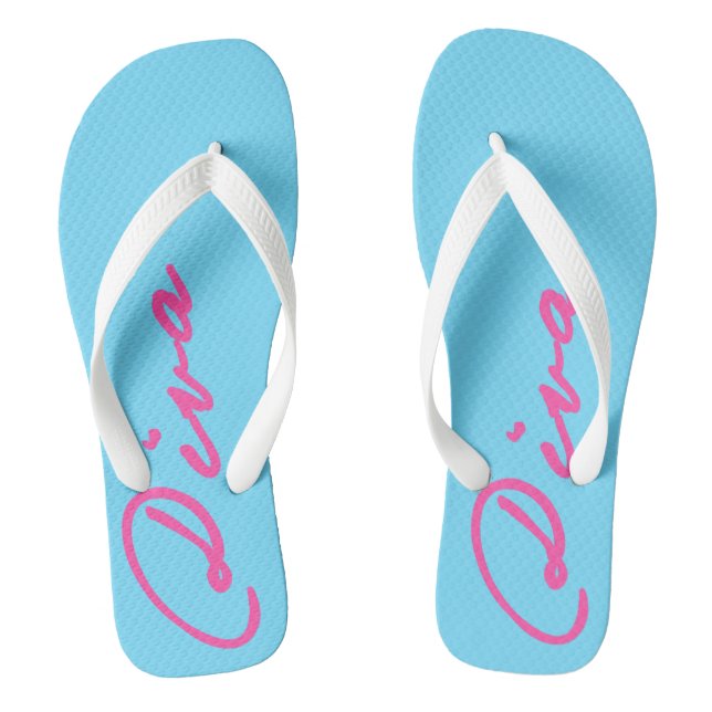 Tongs FLIP FLIPS avec DIVAtude ! (Lettres roses) (Semelle)