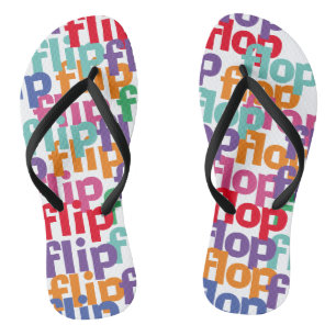 Tongs Flip & Flop Colorful Wordplay Pun Lover