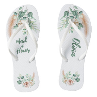 Tongs Flip Flop personnalisé, thème Eucalyptus