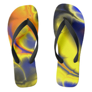 Tongs Flip Flop Psychédéliques Fractales des Année