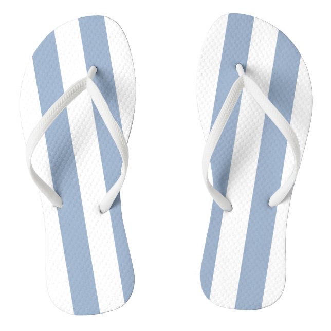 Tongs Flip Flops Bleu & Blancs (Semelle)