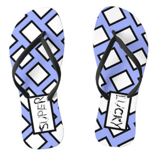 Tongs Flip Flops Blocs Super Chanceux Art Abstrait