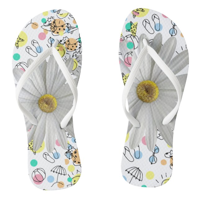 Tongs Flip Flops Daisy Summer Beach (Semelle)