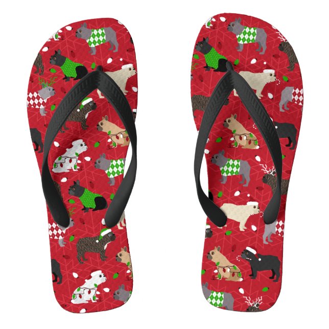 Tongs Flip Flops de Chien De Noël (Semelle)